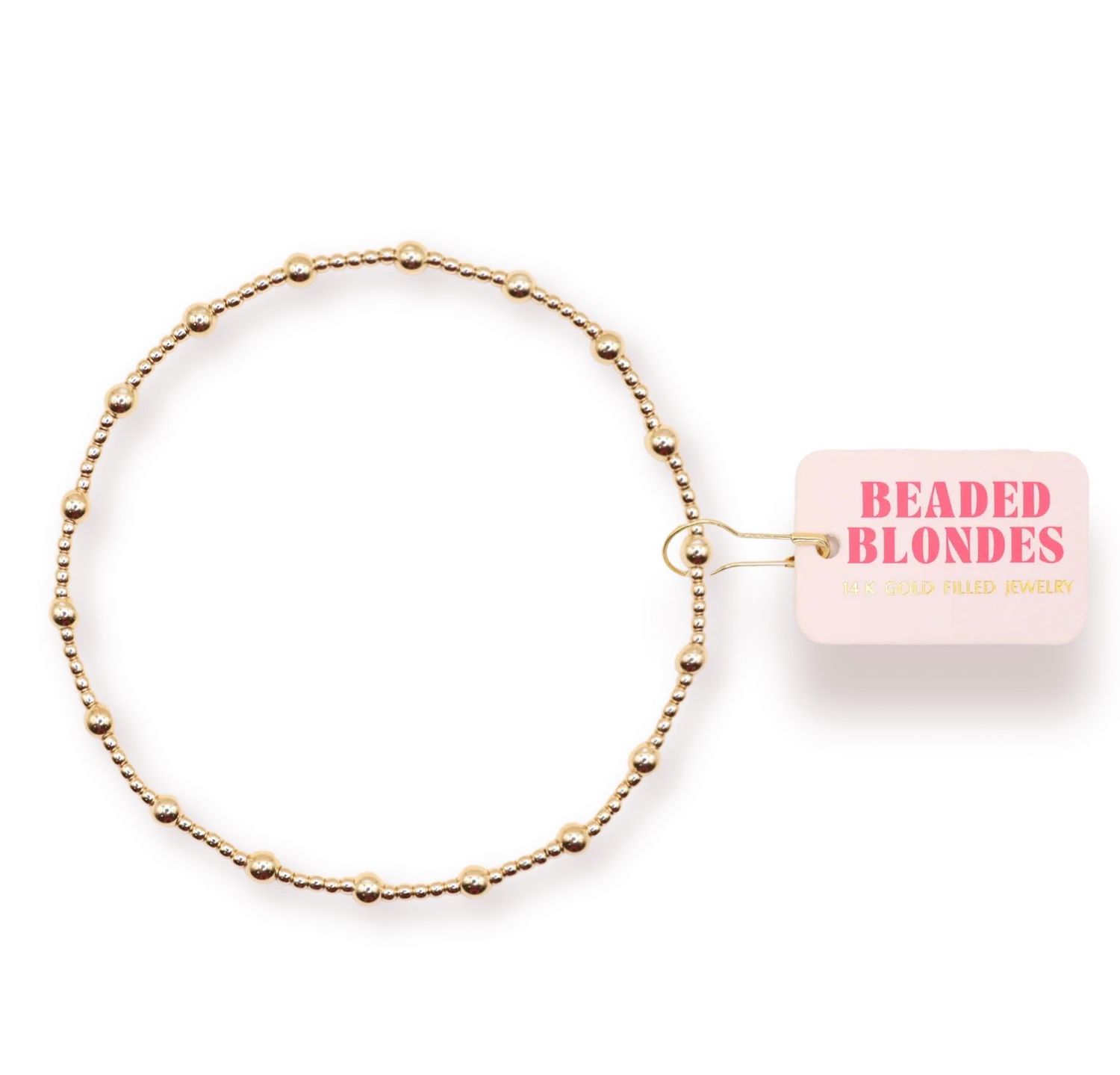 Beaded Blondes June Gold Anklet 9&quot;