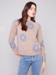 Charlie B C2834/404B Neps Yarn Raglan Sweater
