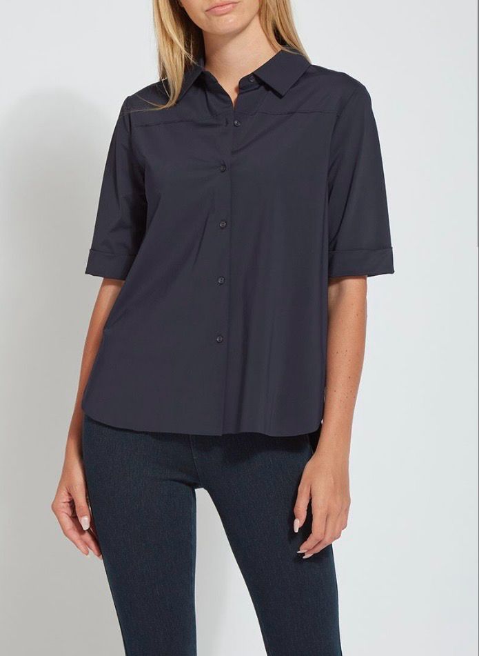 Lysse 21-2755 Josie SS Button Down-Navy