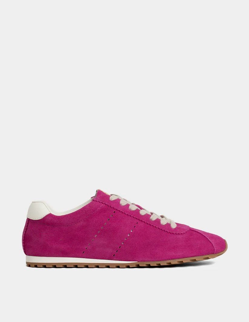 SHUSHOP 1614 Priscilla Sneaker-Fuchsia Suede