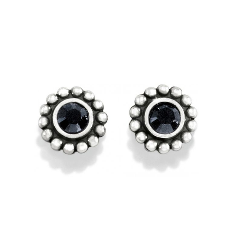 Brighton J20493 Twinkle Mini Post Earrings-Black