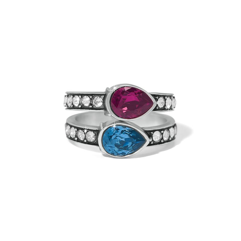 Brighton J63443 Mystery of Love Duo Ring-Sil/Multi