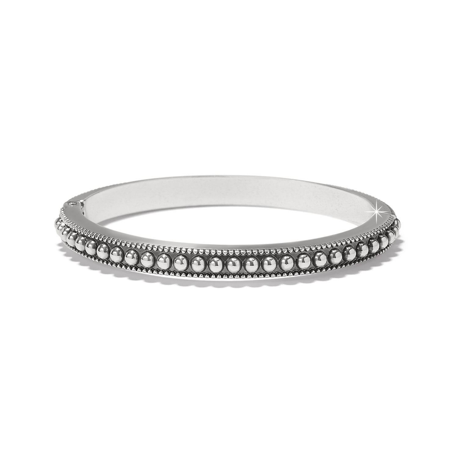 Brighton JF021E Pretty Tough Gem Hinged Bangle-Silver/Black