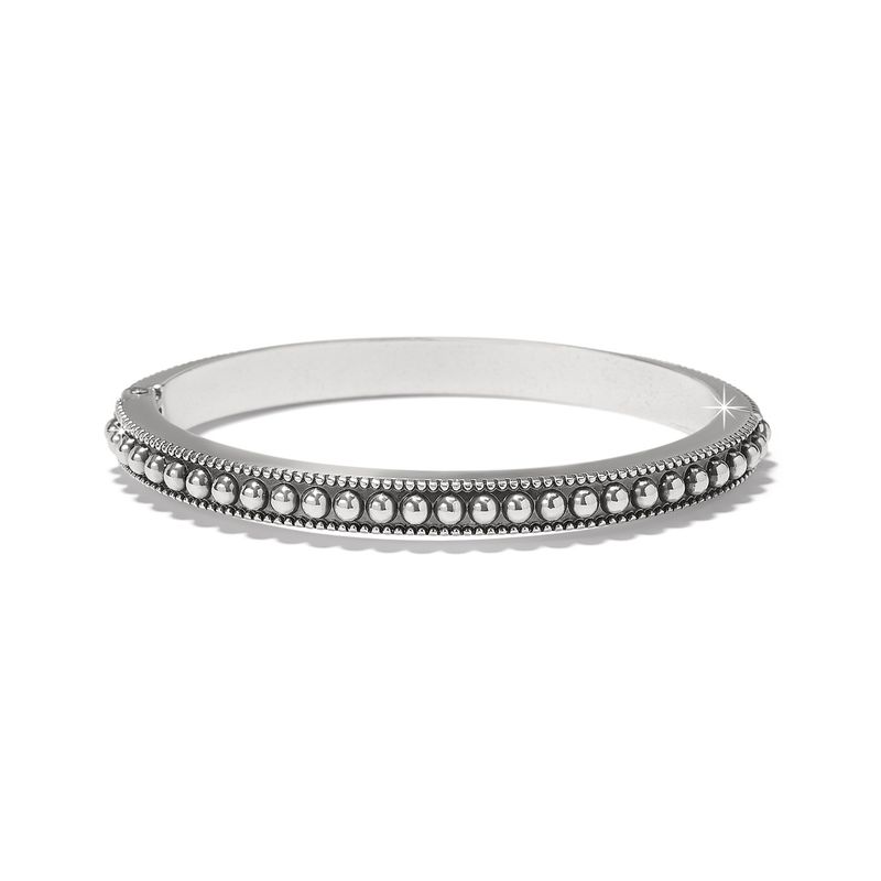 Brighton JF021E Pretty Tough Gem Hinged Bangle-Silver/Black