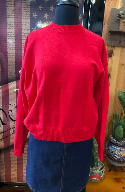 KLd. Signature 45325 CrewNeck Sweater-Red