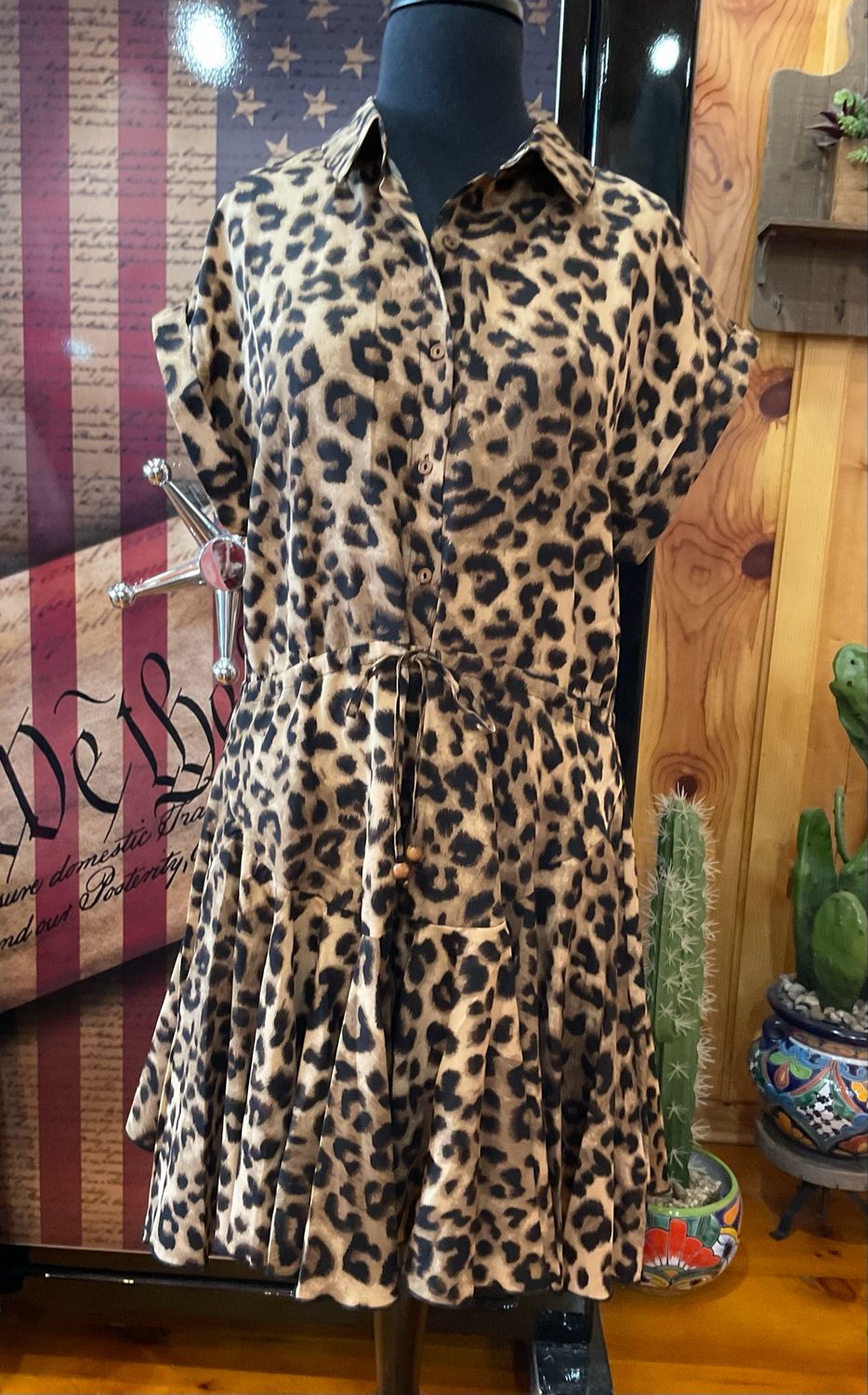 KLd. Signature 52767 Animal Print TieFront Dress