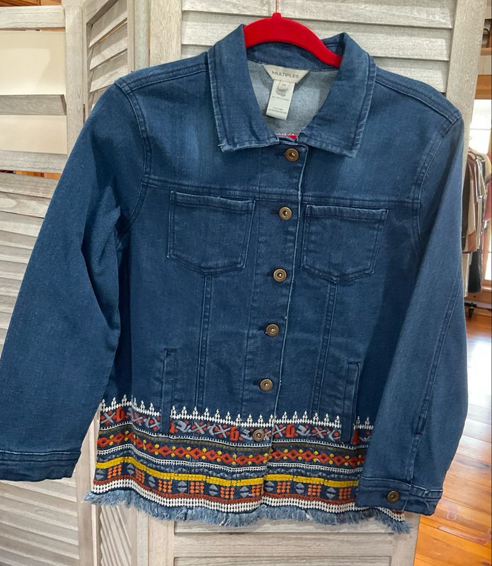 Multiples M32312JM Denim W/Embroidery Jacket
