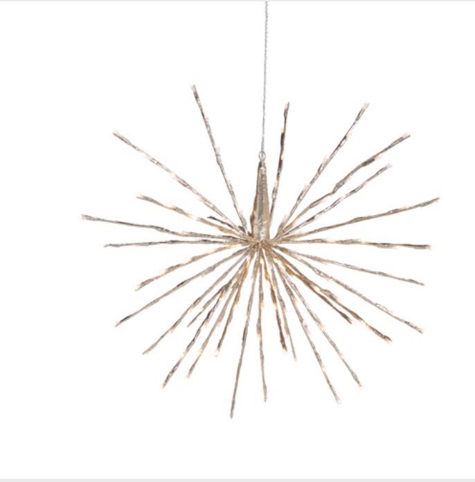 RAZ 3837028 Champagne Starburst w/150 Warm White Lights/Remote 23&quot;