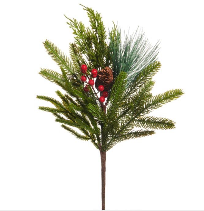 RAZ F4542063 Pine and Berry Spray 22&quot;