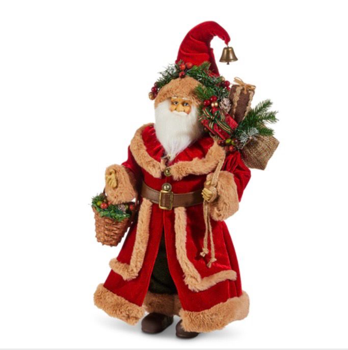 RAZ 4515537 Woodland Santa 18&quot;