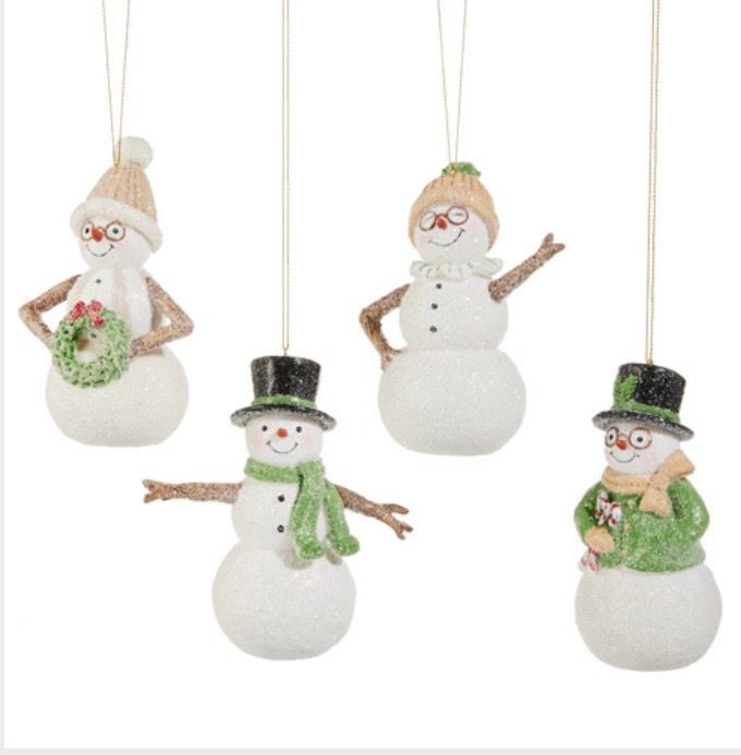 RAZ 4507010 Woodland Snowman Ornament 5&quot;