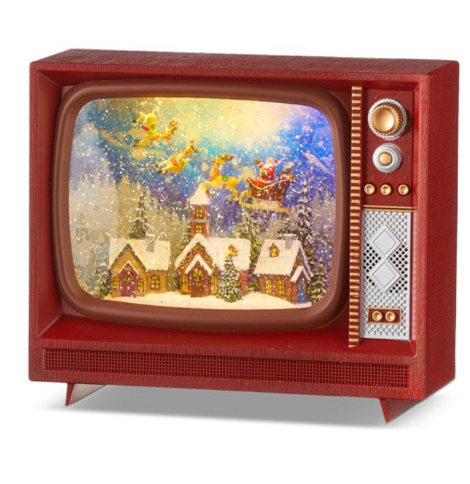 RAZ 4200757 Santa Musical Lighted Water TV 9.75”