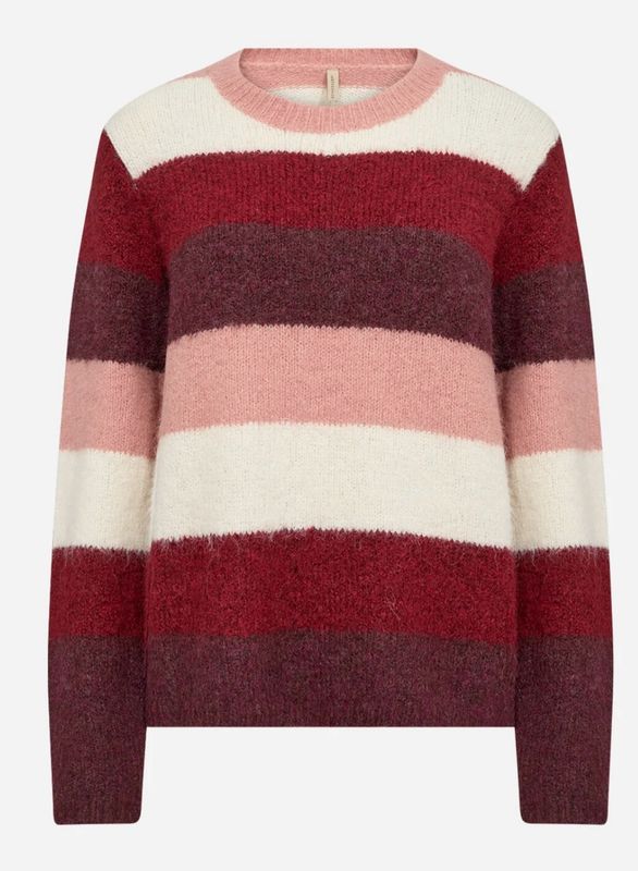 Soya Concept 33709 Ilene 3 Sweater-Wine Stripe