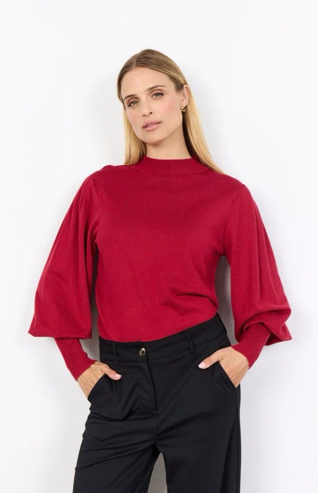 Soya Concept 32997 Dollie 666  Sweater-Red Melange