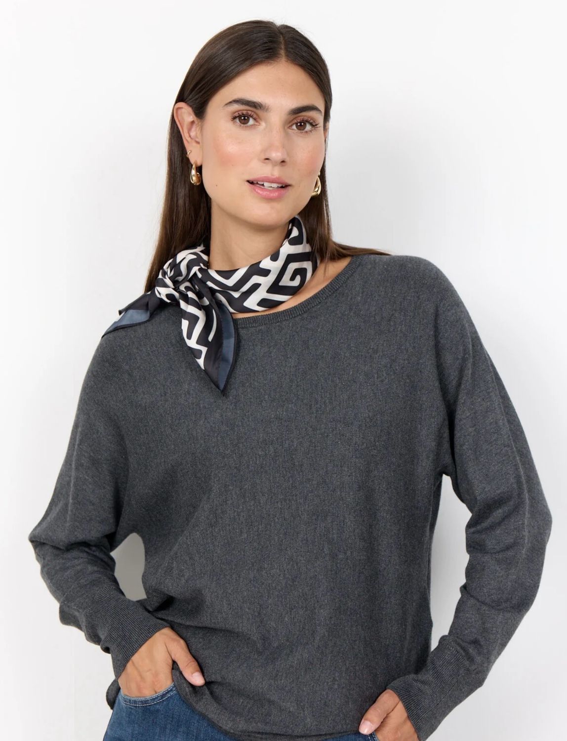 Soya Concept 32957 Dollie 620 Sweater-Dark Earth