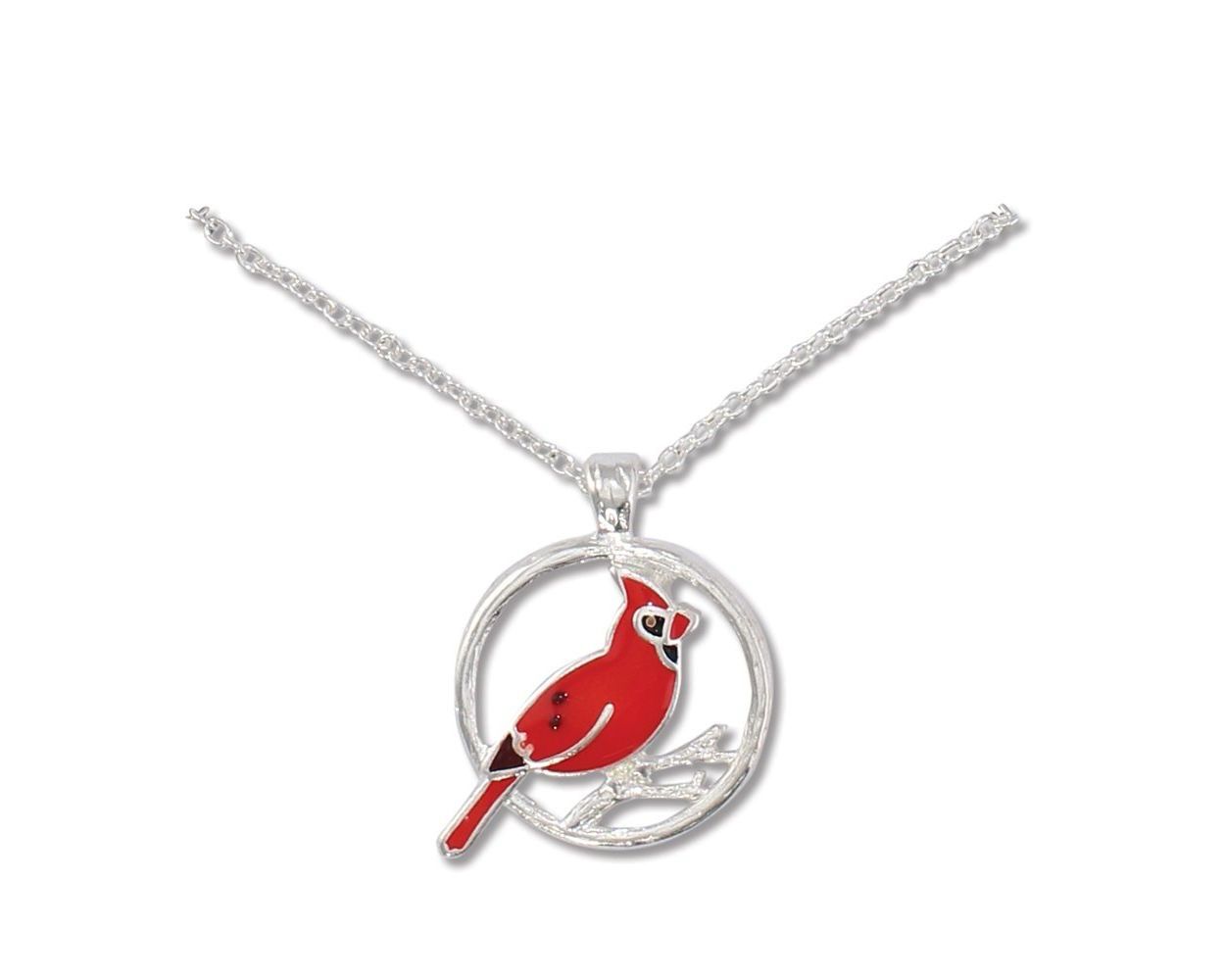 Periwinkle by Barlow 8180223 Red Cardinal Necklace