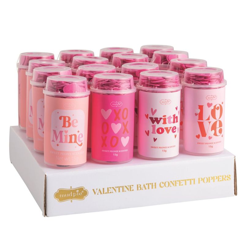 MudPie 80190027 Valentine&#39;s Bath Confetti Poppers
