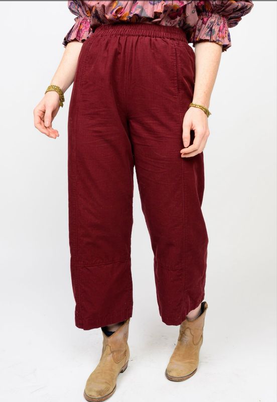 Ivy Jane 230028 Pull On Barrel Pants-Wine