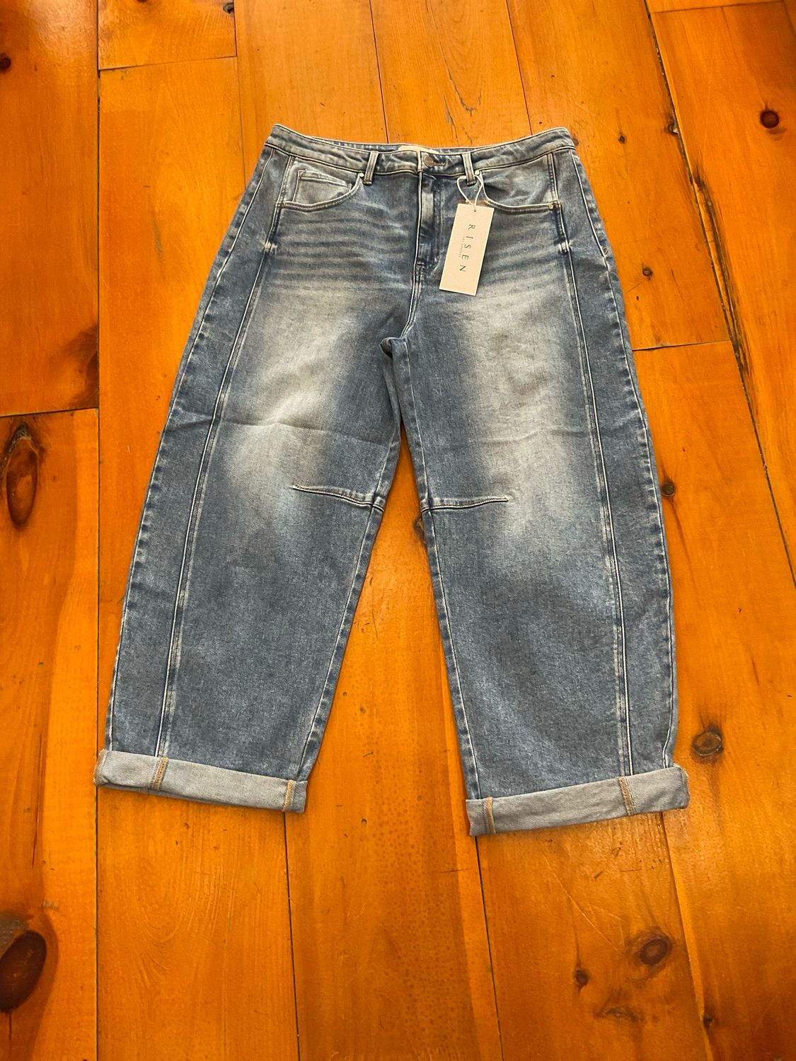 Risen RDP5901X HiRise Crop Barrel Cuffed-Curvy