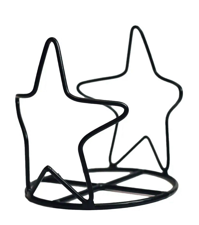A Cheerful Giver Star Candle Holder Jar-Black