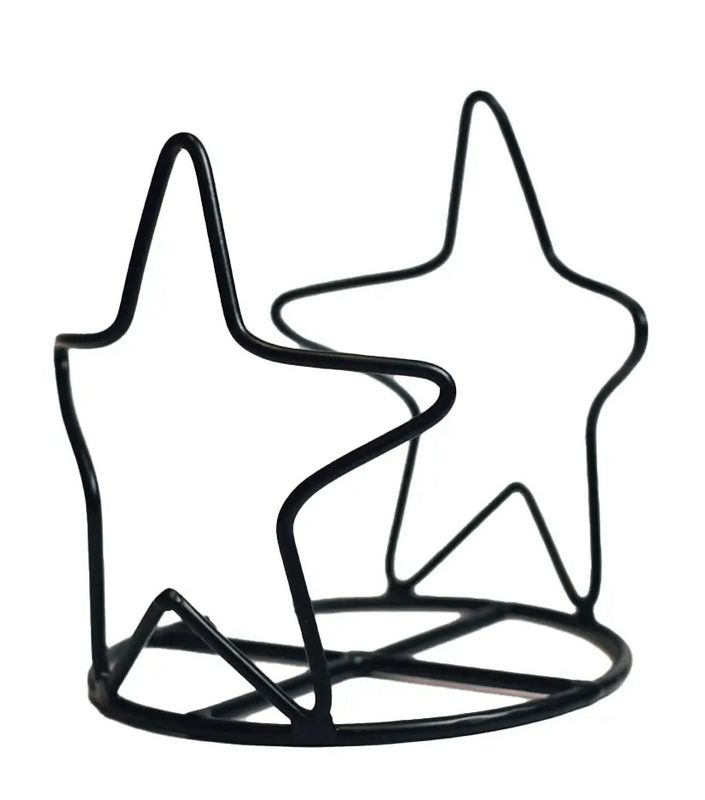 A Cheerful Giver Star Candle Holder Jar-Black