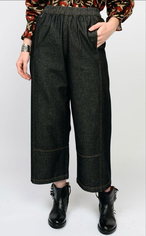 Ivy Jane 230026 Pull On Barrel Pants-Black