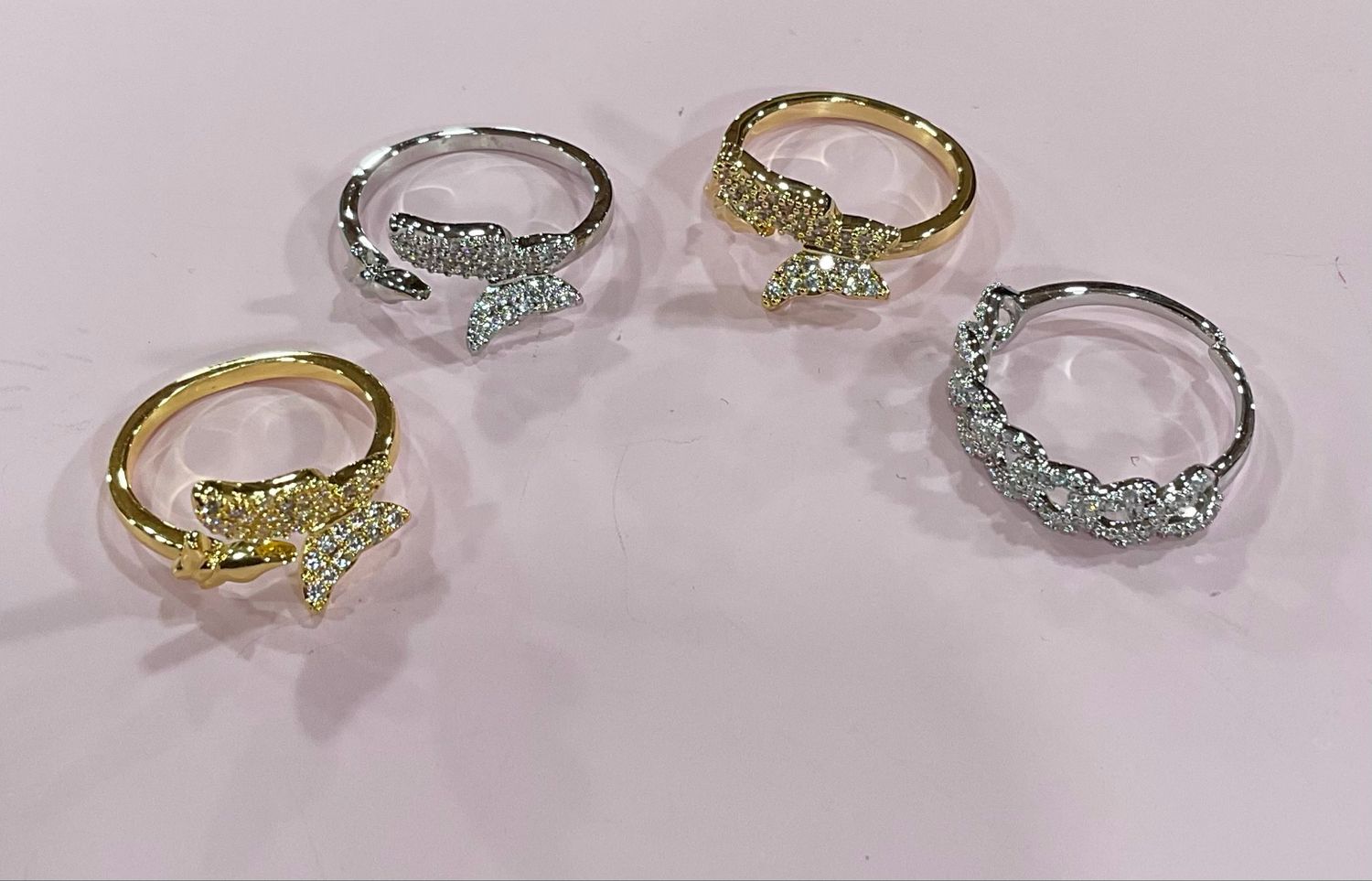 Maya J Adjustable Rings gold&amp;silver
