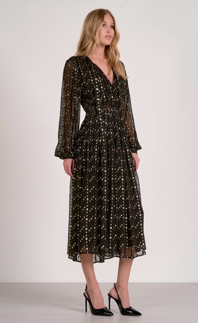 Elan CFJ50310 Maxi LS Black Geo Print