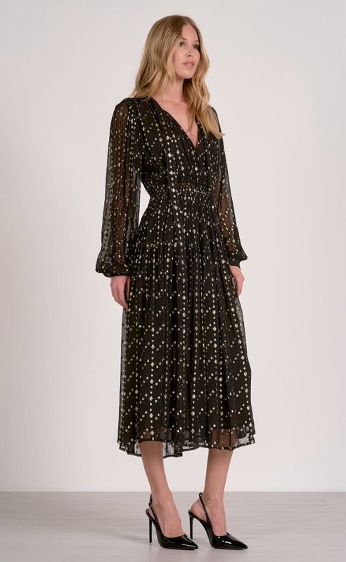 Elan CFJ50310 Maxi LS Black Geo Print