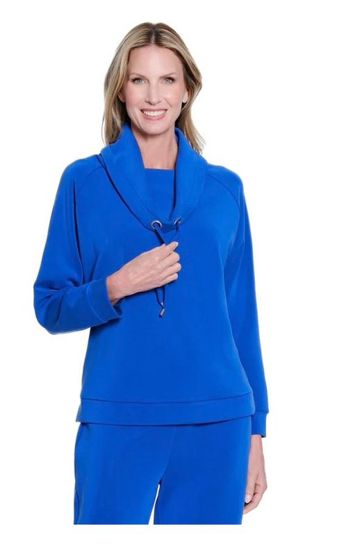 Multiples M45704TM Cuffed Raglan Cowl Collar-Royal