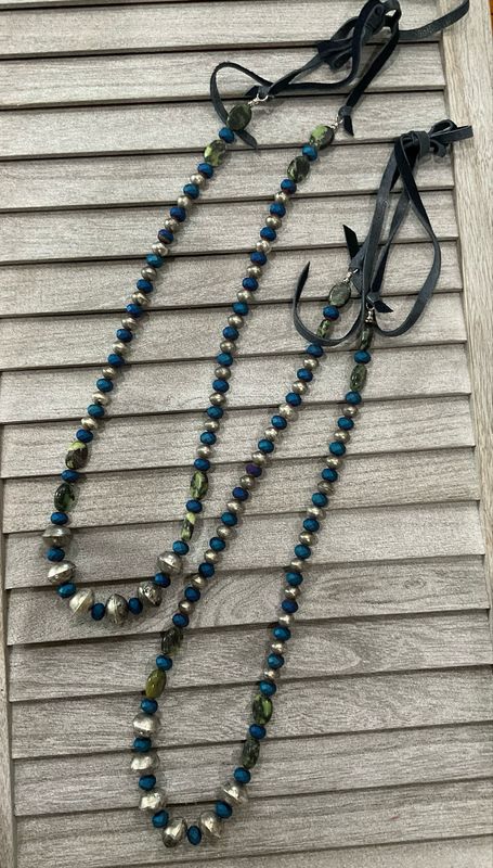 A Rare Bird Blue Stone Chunky Necklace