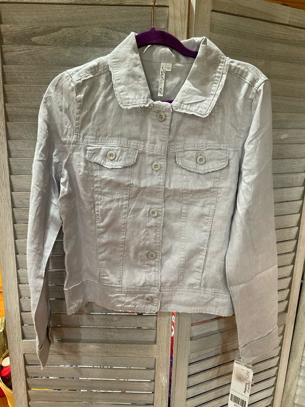 Lulu B LIN7403M Travel Jacket Silver Metallic