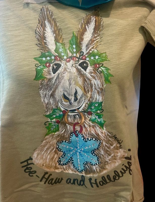 A Rare Bird Hee Haw and Hallelujah Tattered Shirt