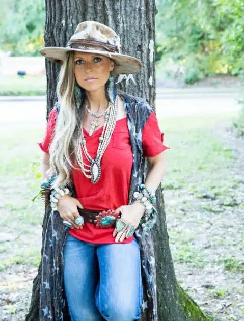 A Rare Bird Ripped &amp; Tattered Tee-Red