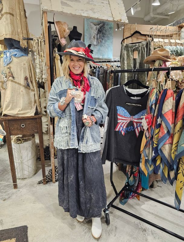 A Rare Bird Tencel &amp; Lace Jacket-Oversized One Size