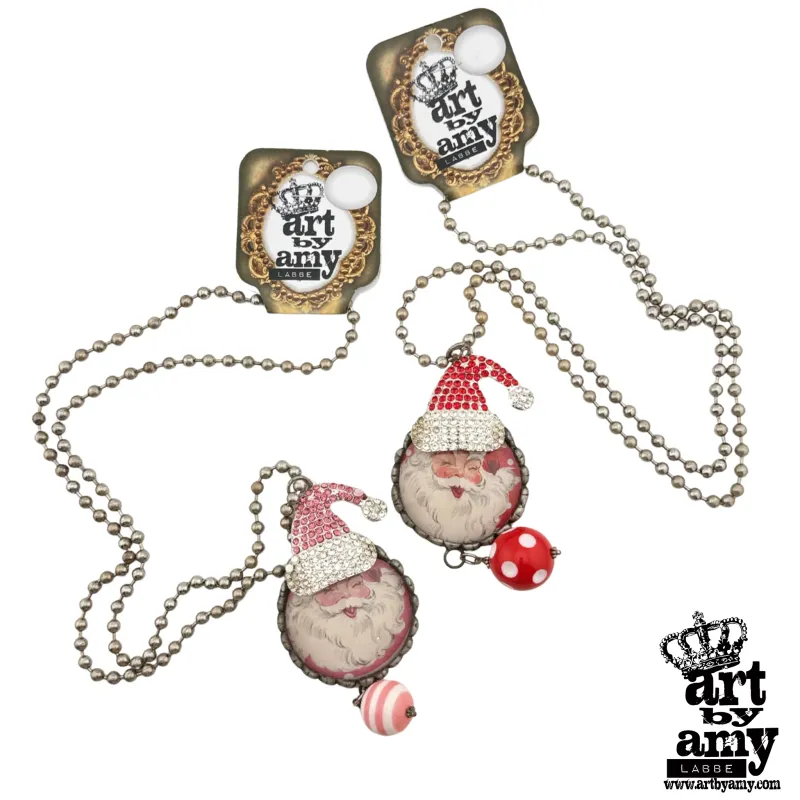 Art by Amy Bubble Claus Necklace