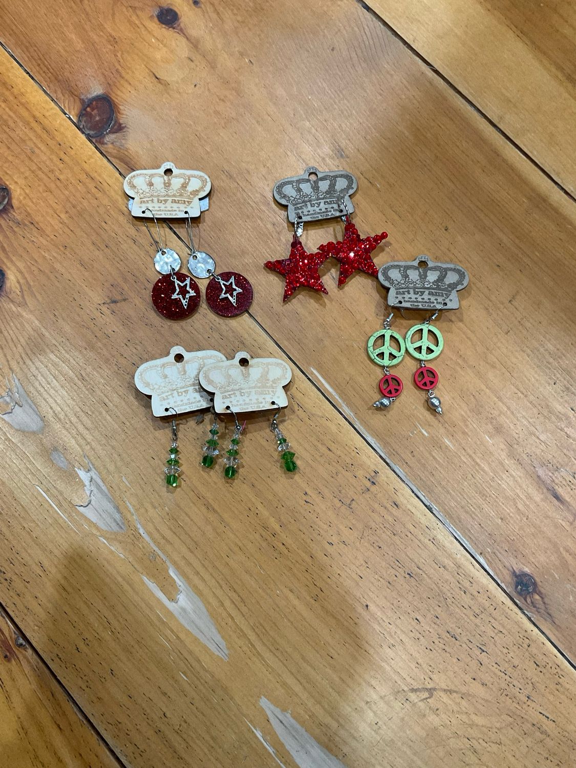 Art by Amy Assorted Christmas Sparkle Earrings