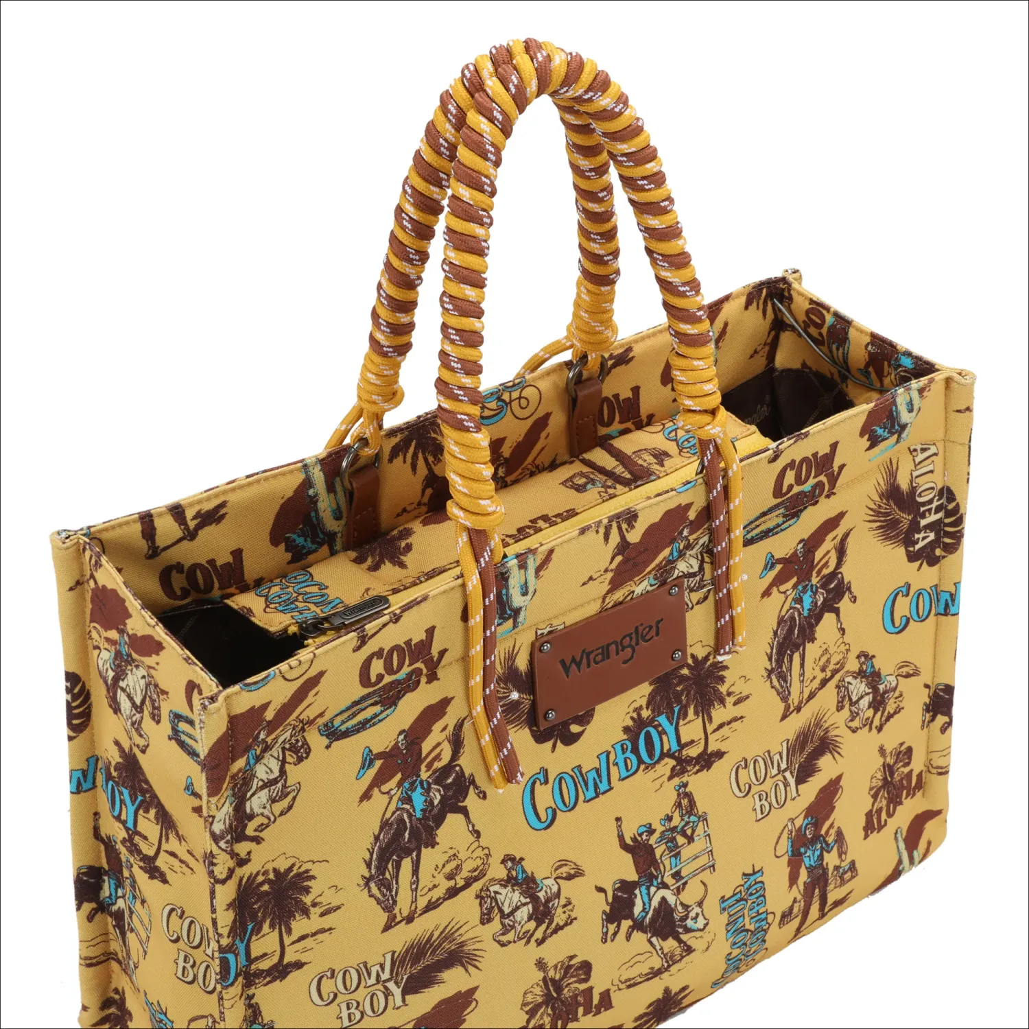 Wrangler COWBOY Dual Sided Print Canvas Tote