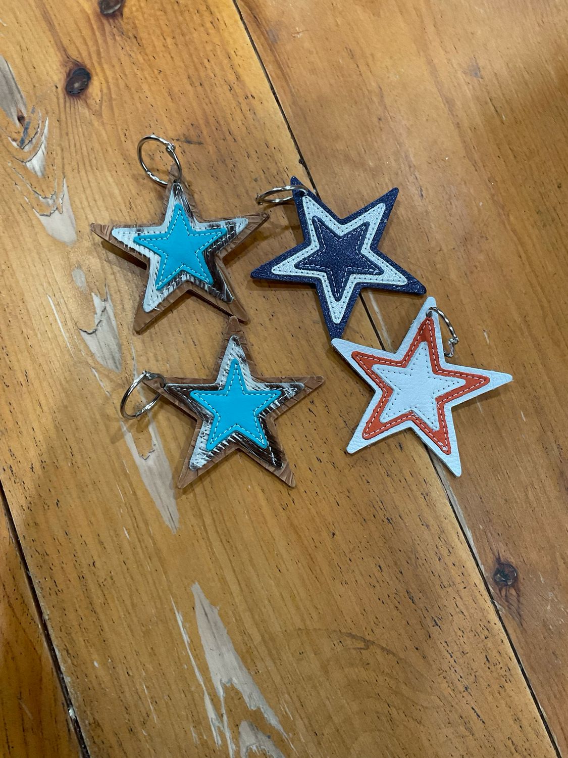 KurtMen Leather Star Key Chains 