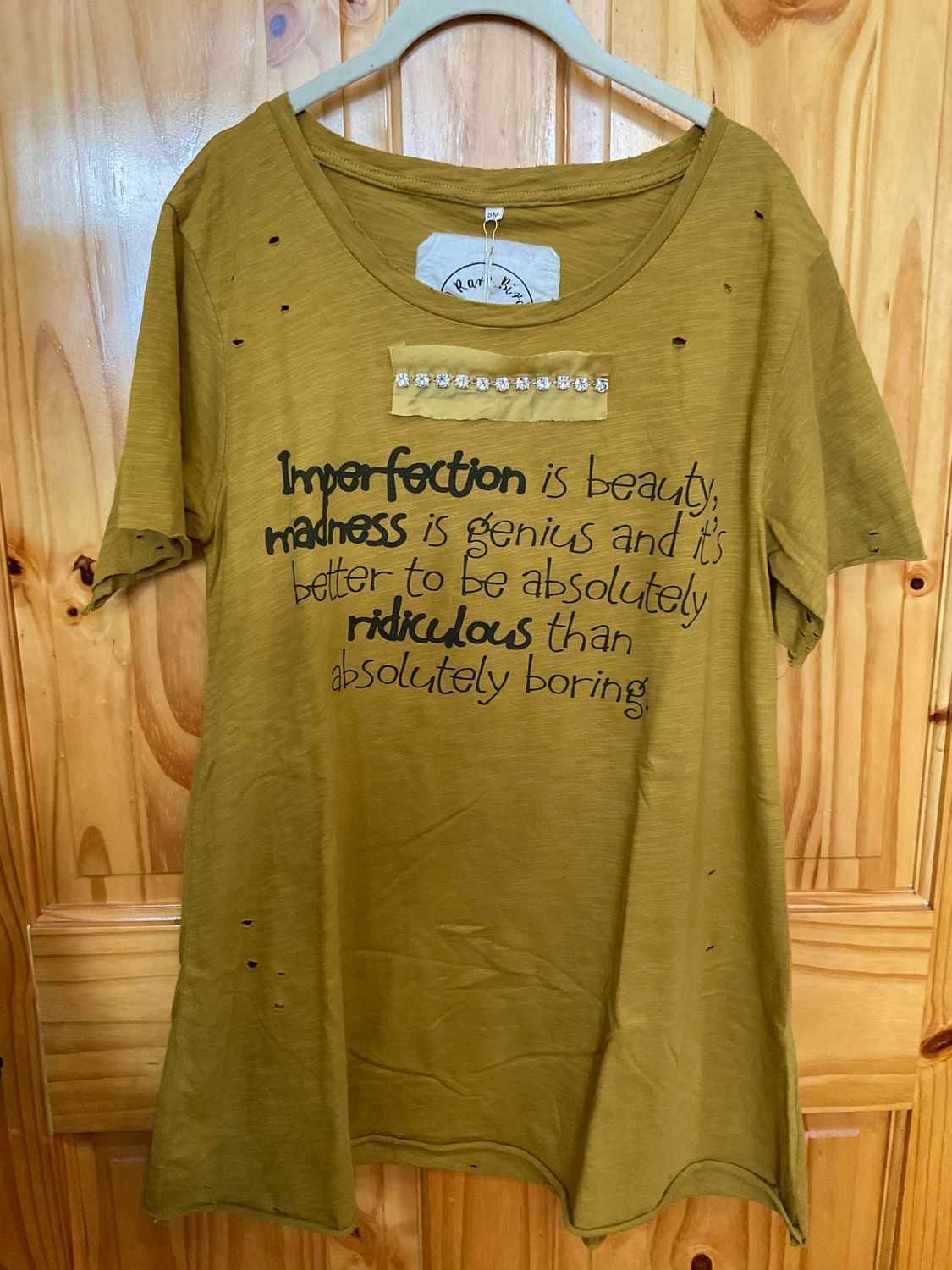 A Rare Bird Imperfection Beauty Tee-Mustard