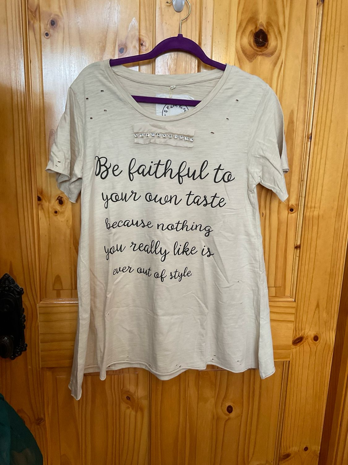 A Rare Bird Be Faithful Tee Shirt-Oatmeal