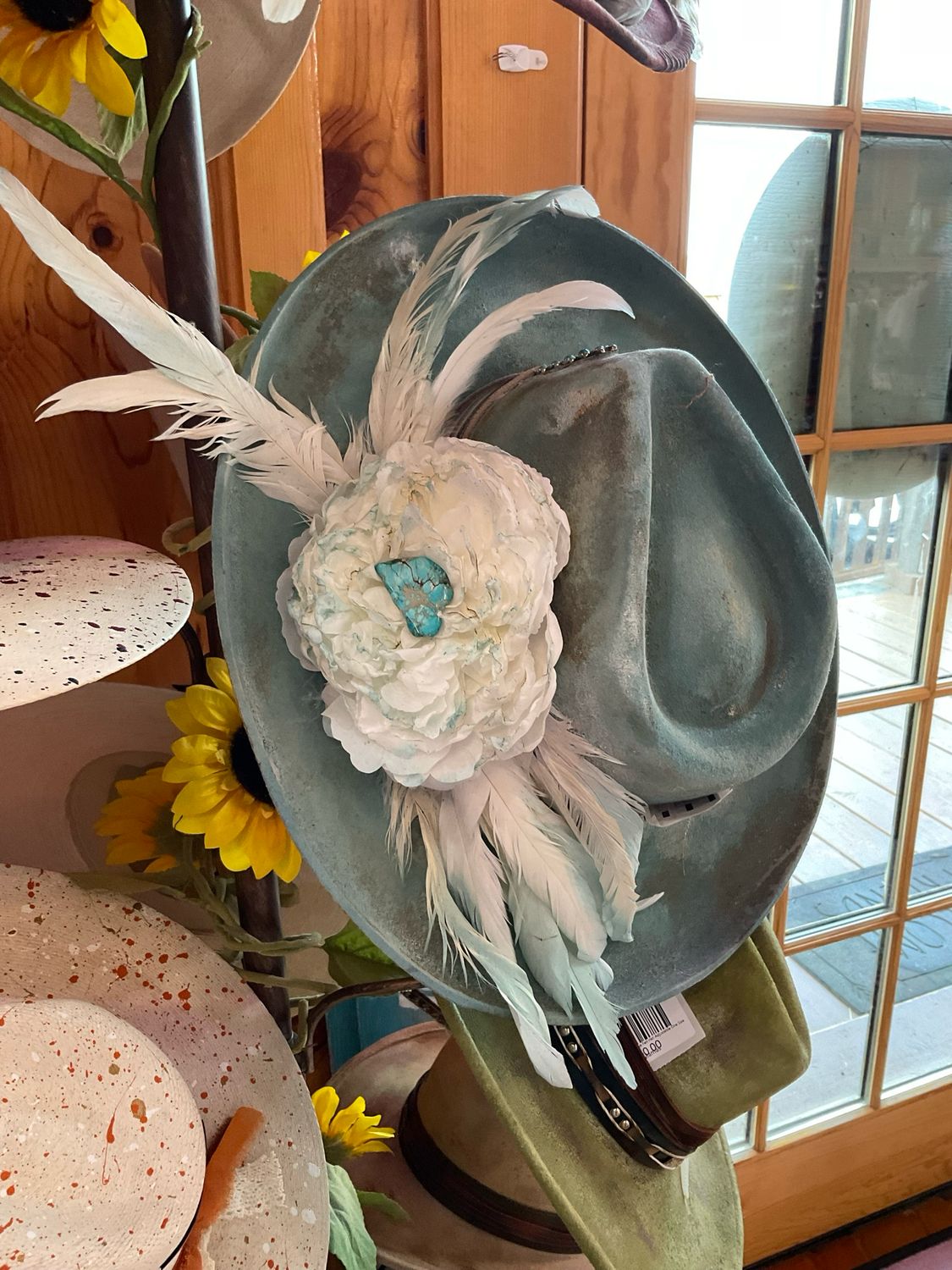 A Rare Bird Teal Felt Hat-Adjustable One Size