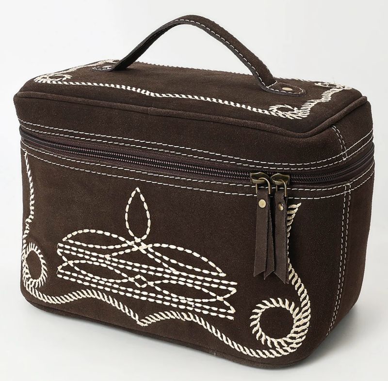 American Darling ADBGA683B Suede Jewelry Case Bag