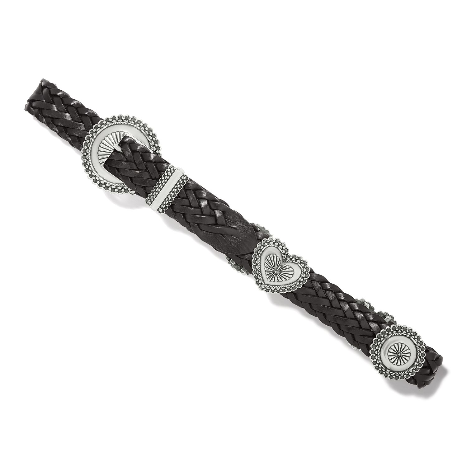 Brighton 43903 Heart Concho Belt-Black