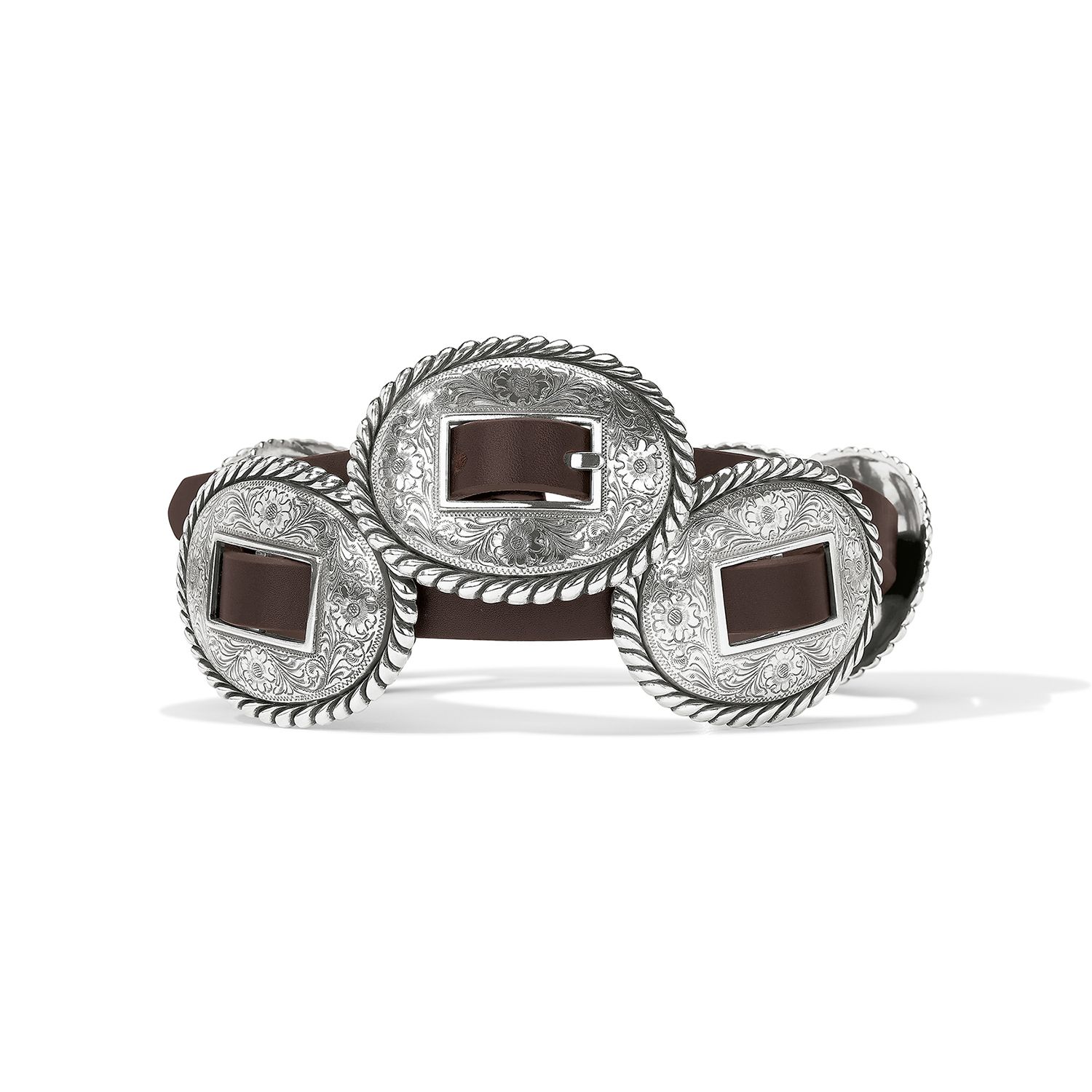 Brighton 5583L Fandango Concho Belt-Brown