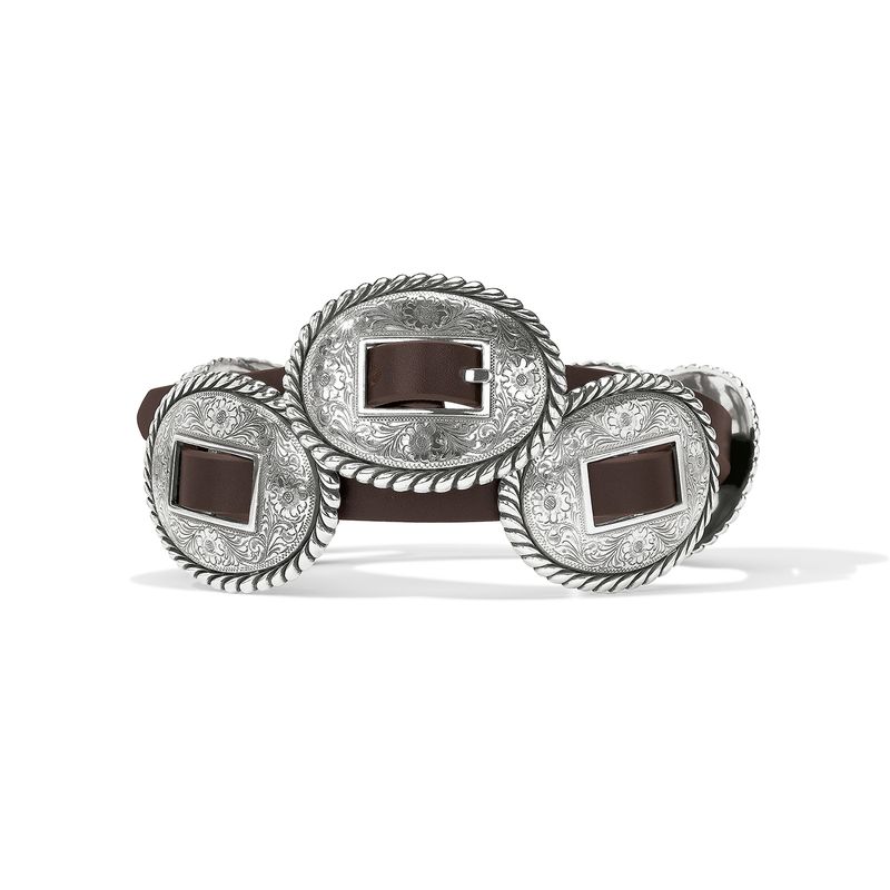 Brighton 5583L Fandango Concho Belt-Brown