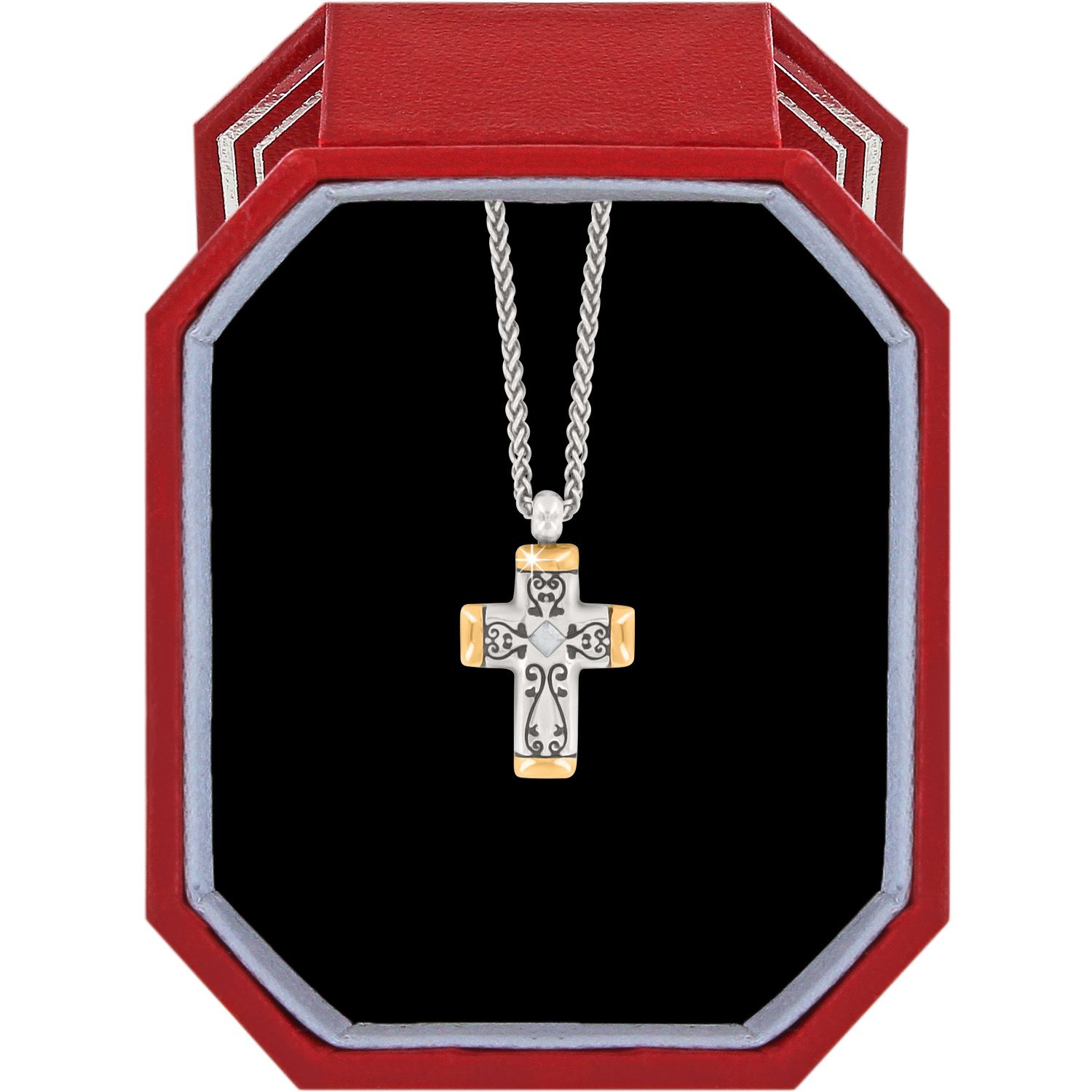 Brighton JD1352 Venezia Petite Cross Necklace Gift Box