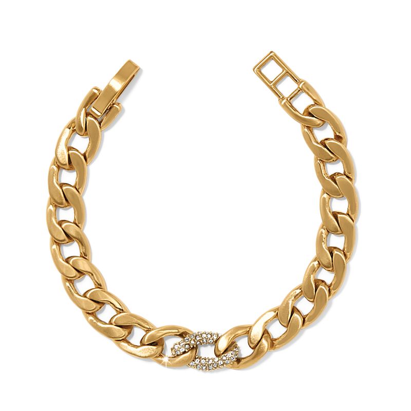Brighton JF0269 Cleo Pave Link Bracelet-Gold