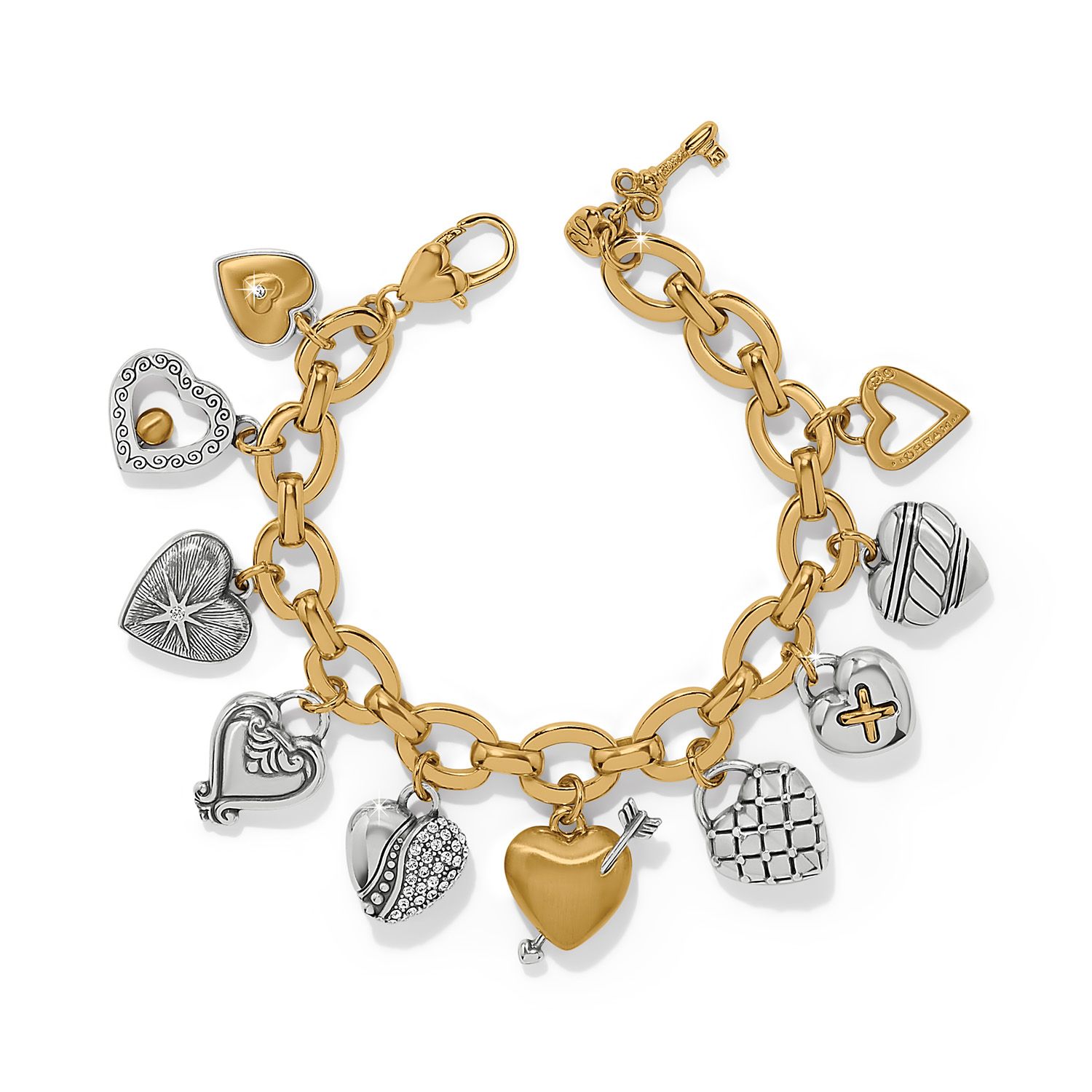 Brighton JF0365 One Heart Large Charm Bracelet