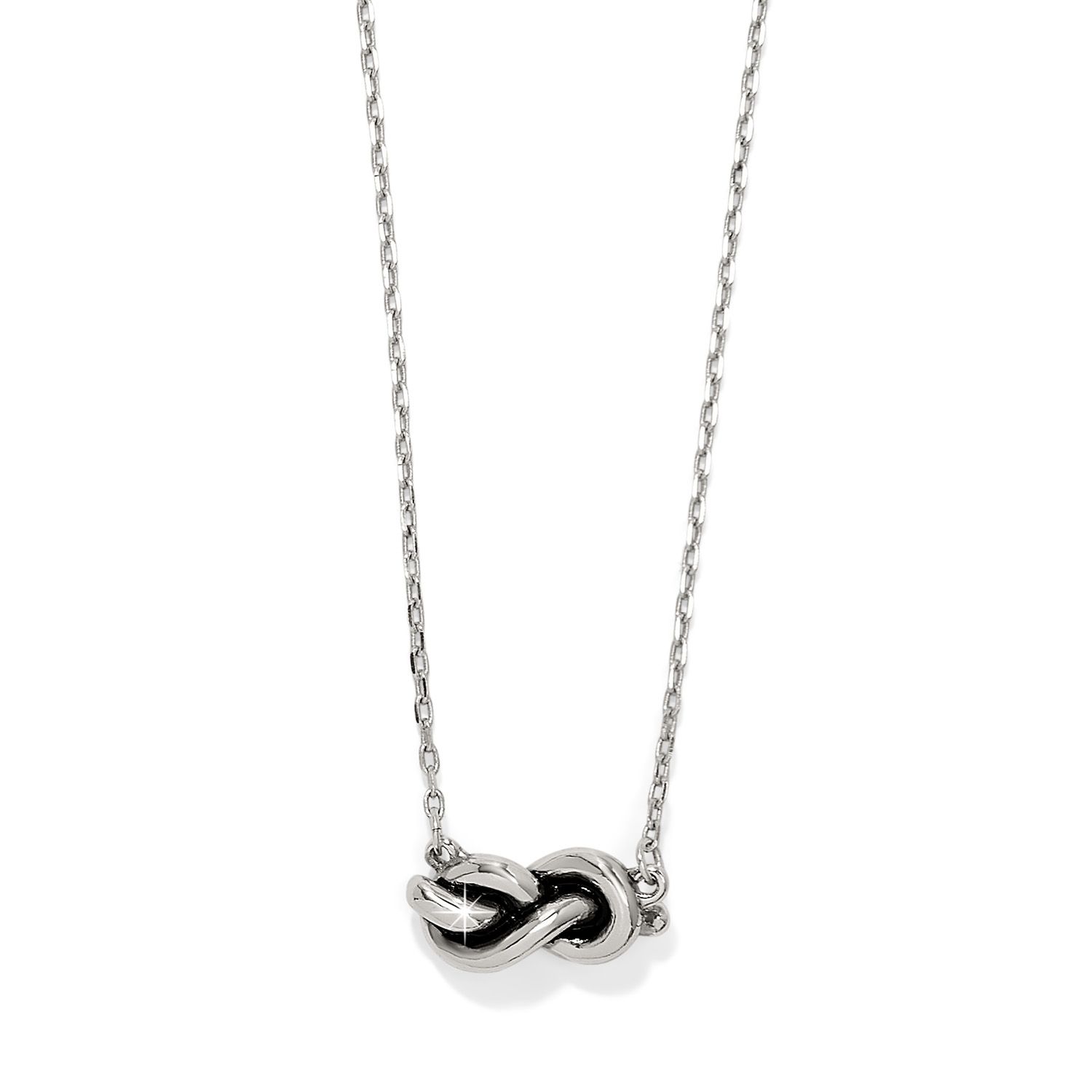 Brighton JM7726 Interlok Single Knot Petite Necklace-Silver